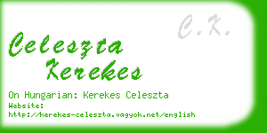 celeszta kerekes business card